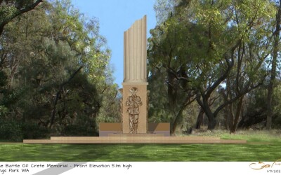 Designated war memorial for the Battle of Crete in Western Australia